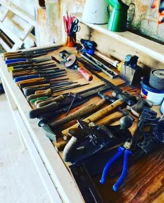More creativity to come. Better clean all these tools up. 😍 and get this wood kiln dried.